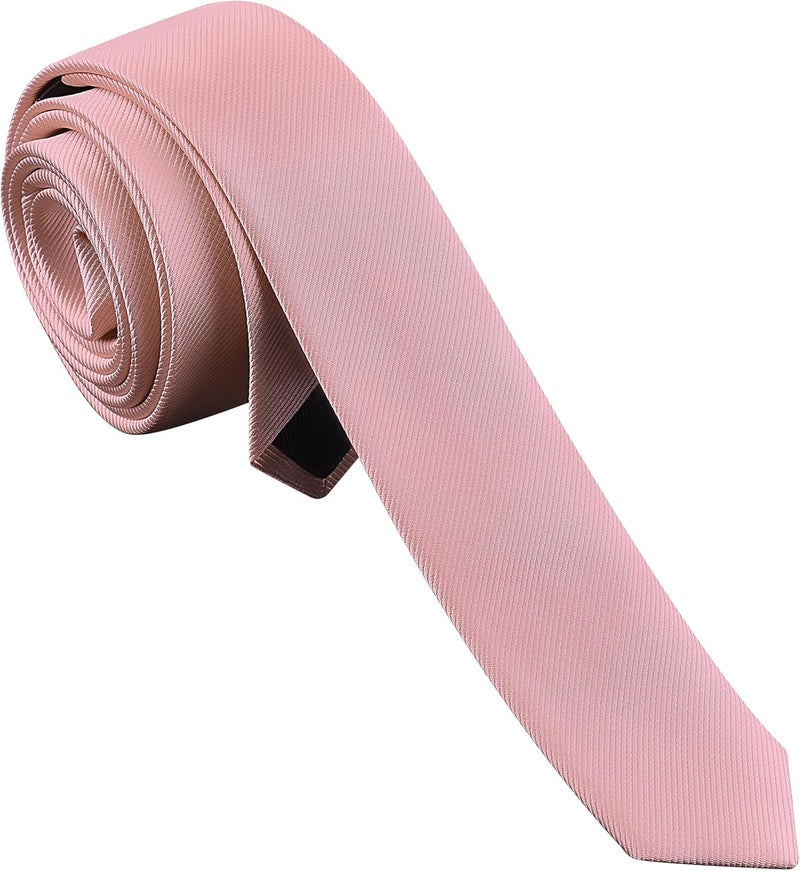 Branduce Men's Skinny Ties Solid Color Formal Neckties 1.58" (4CM) Slim Ties For Men - Image 1